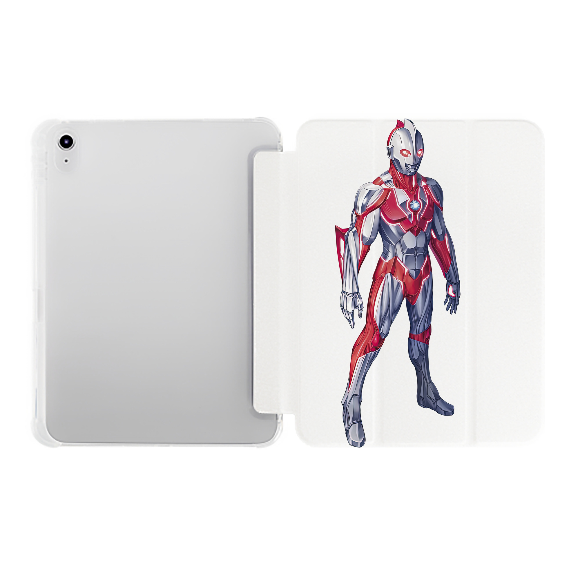 （画像用） ウルトラマン Ultraman IPad ケース ペン収納付き 三つ折りスタンド PUレザー×シリコン 対応機種9.5/10.5/10.9インチ